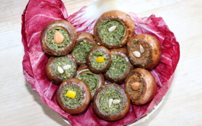 Mushrooms Stuffed with Pesto