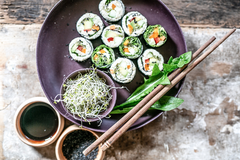 roh vegane Sushis