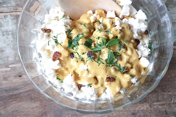 raw vegan indian cauliflower