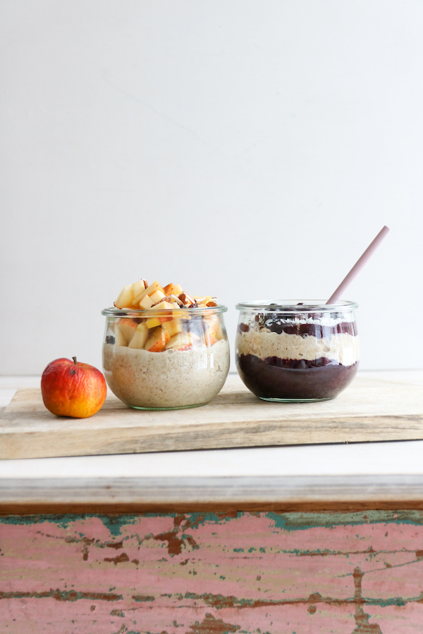 Overnight-Oats aus gekeimten Haferflocken