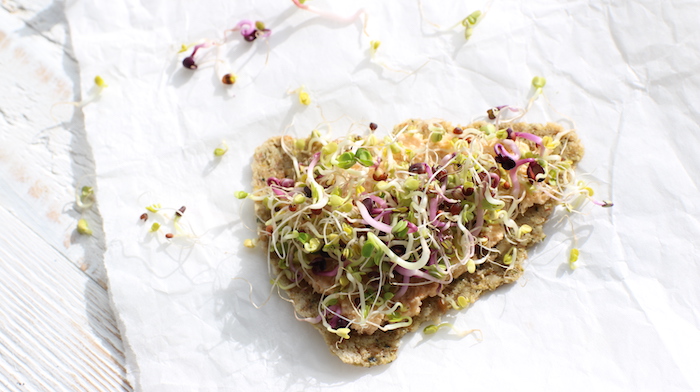 sandwich with sprouts