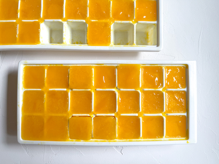 tumeric ginger shot ice cube